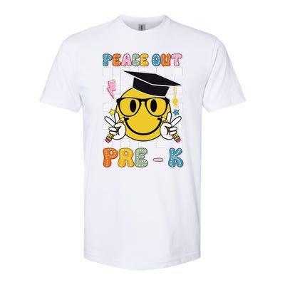 Peace Out Pre K Last Day Of School Smile Face Teachers Softstyle CVC T-Shirt