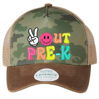Peace Out Prek Graduation Class Of 2024 Last Day Of School Legacy Tie Dye Trucker Hat