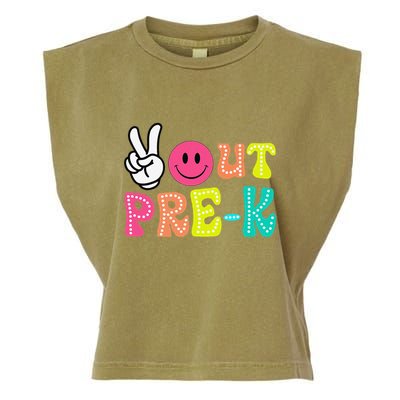 Peace Out Prek Graduation Class Of 2024 Last Day Of School Garment-Dyed Women's Muscle Tee
