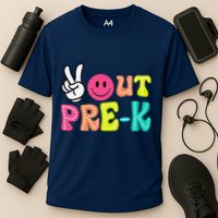 Peace Out Prek Graduation Class Of 2024 Last Day Of School Cooling Performance Crew T-Shirt
