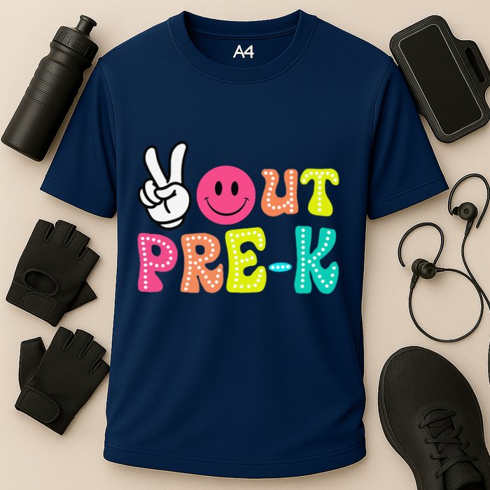 Peace Out Prek Graduation Class Of 2024 Last Day Of School Cooling Performance Crew T-Shirt