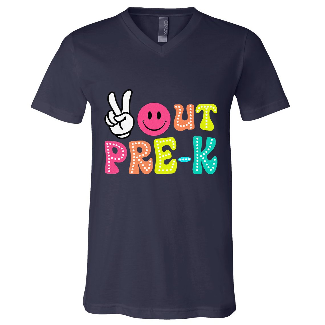 Peace Out Prek Graduation Class Of 2024 Last Day Of School V-Neck T-Shirt