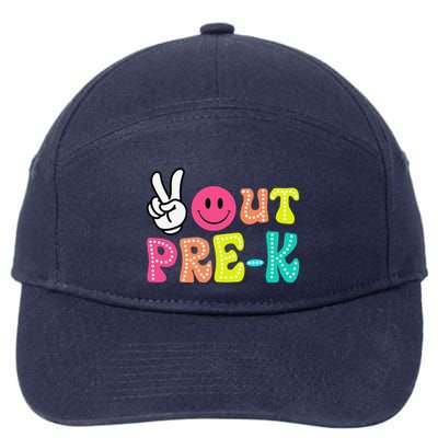 Peace Out Prek Graduation Class Of 2024 Last Day Of School 7-Panel Snapback Hat