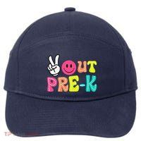 Peace Out Prek Graduation Class Of 2024 Last Day Of School 7-Panel Snapback Hat