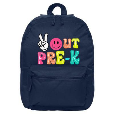 Peace Out Prek Graduation Class Of 2024 Last Day Of School 16 in Basic Backpack