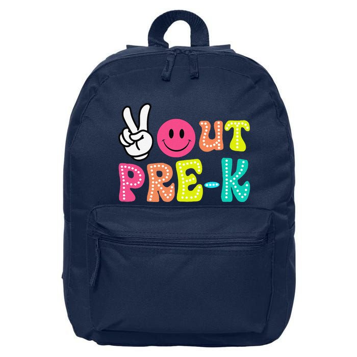 Peace Out Prek Graduation Class Of 2024 Last Day Of School 16 in Basic Backpack