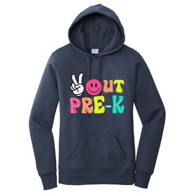 Peace Out Prek Graduation Class Of 2024 Last Day Of School Women's Pullover Hoodie