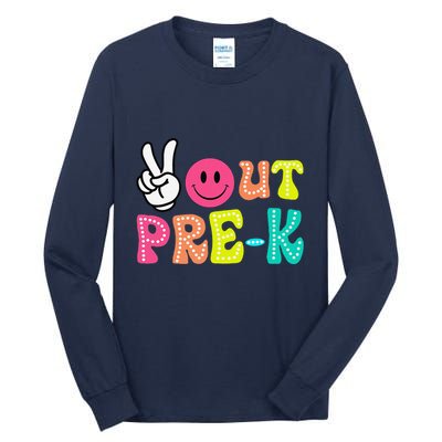Peace Out Prek Graduation Class Of 2024 Last Day Of School Tall Long Sleeve T-Shirt