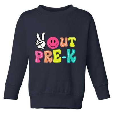 Peace Out Prek Graduation Class Of 2024 Last Day Of School Toddler Sweatshirt