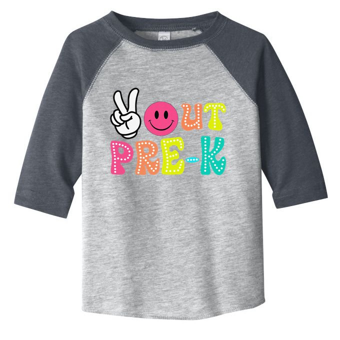 Peace Out Prek Graduation Class Of 2024 Last Day Of School Toddler Fine Jersey T-Shirt
