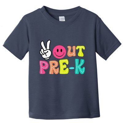 Peace Out Prek Graduation Class Of 2024 Last Day Of School Toddler T-Shirt
