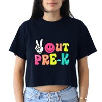 Peace Out Prek Graduation Class Of 2024 Last Day Of School Crop Top