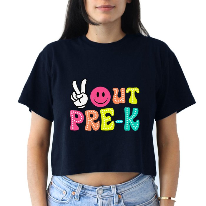 Peace Out Prek Graduation Class Of 2024 Last Day Of School Crop Top