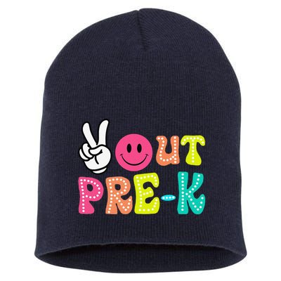 Peace Out Prek Graduation Class Of 2024 Last Day Of School Short Acrylic Beanie