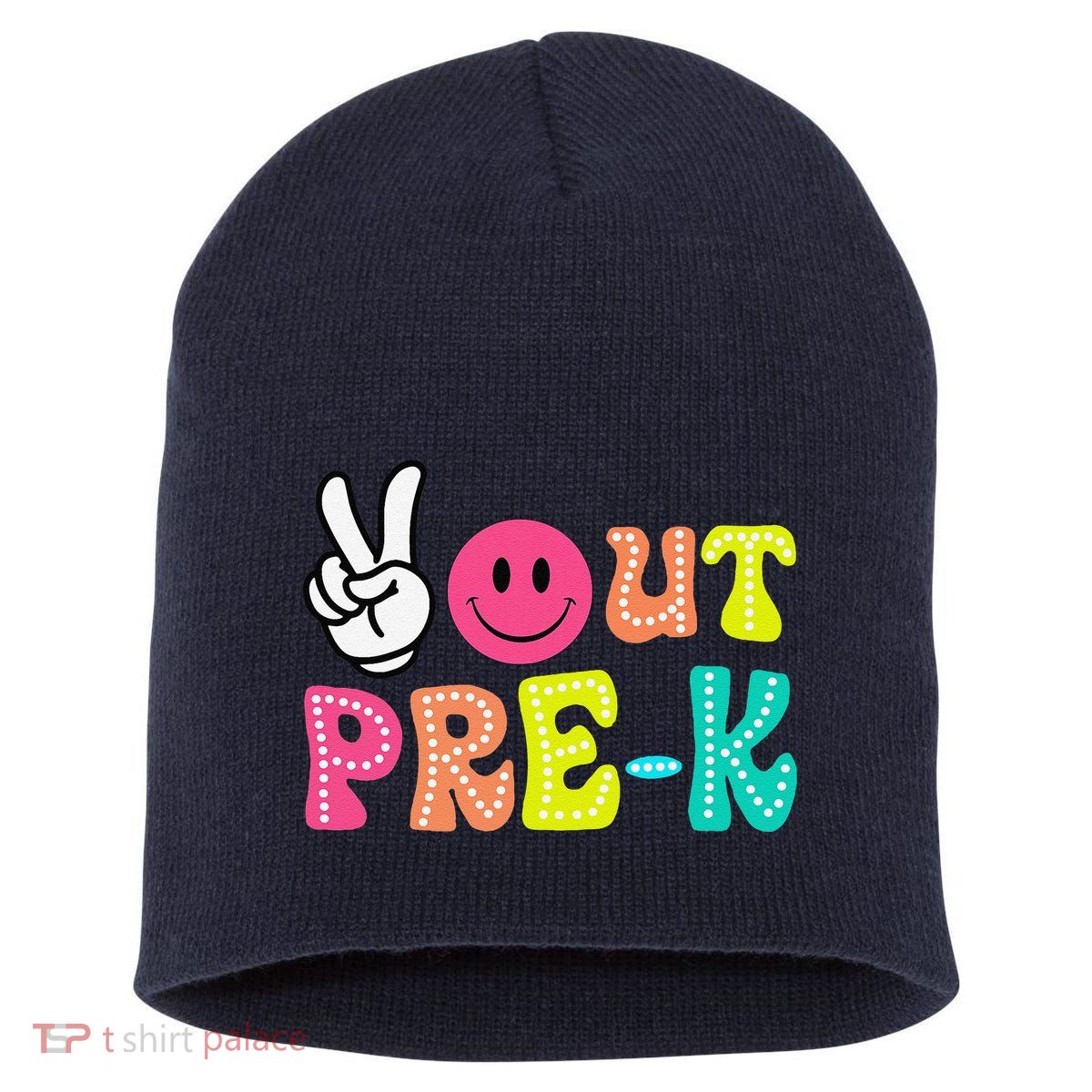 Peace Out Prek Graduation Class Of 2024 Last Day Of School Short Acrylic Beanie
