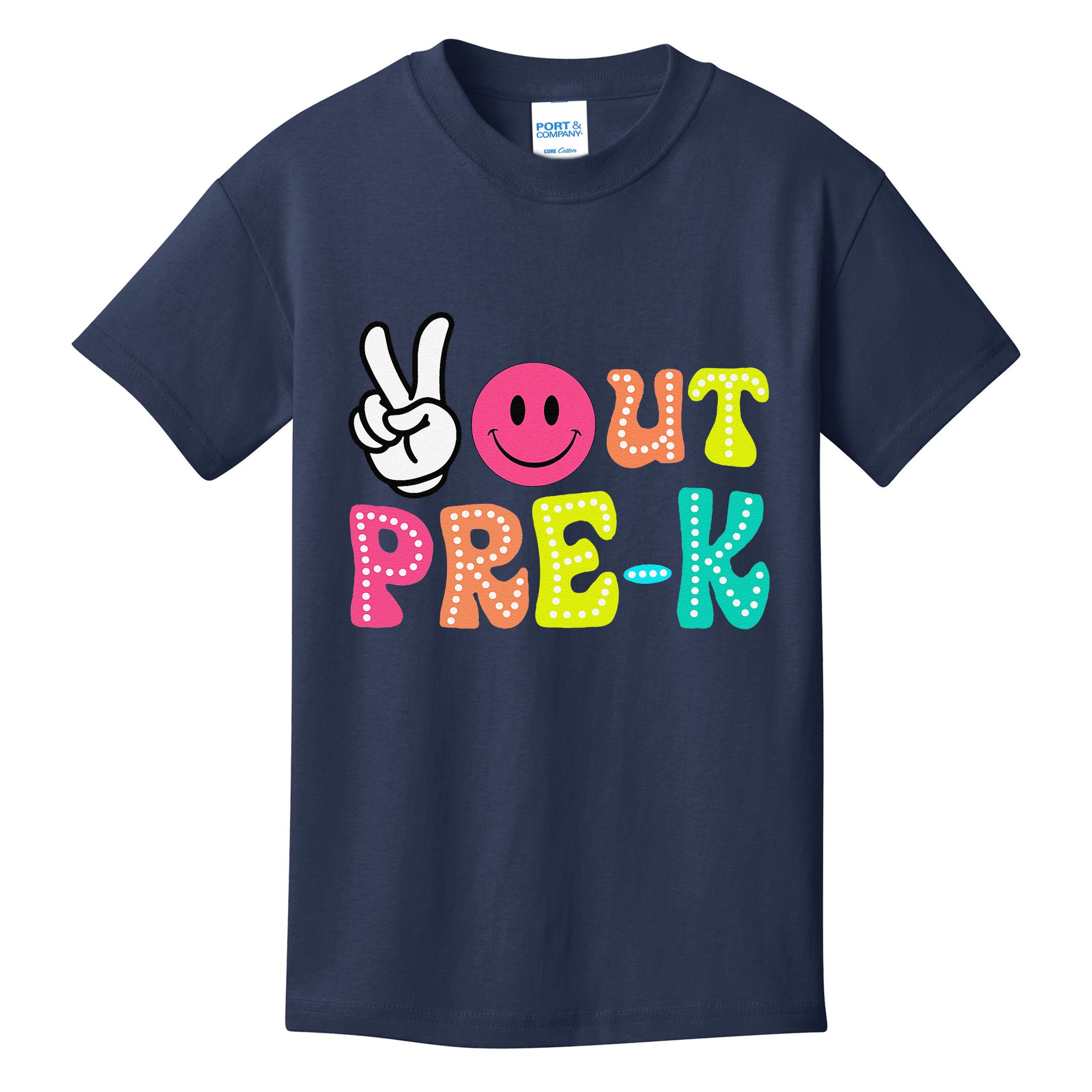 Peace Out Prek Graduation Class Of 2024 Last Day Of School Kids T-Shirt