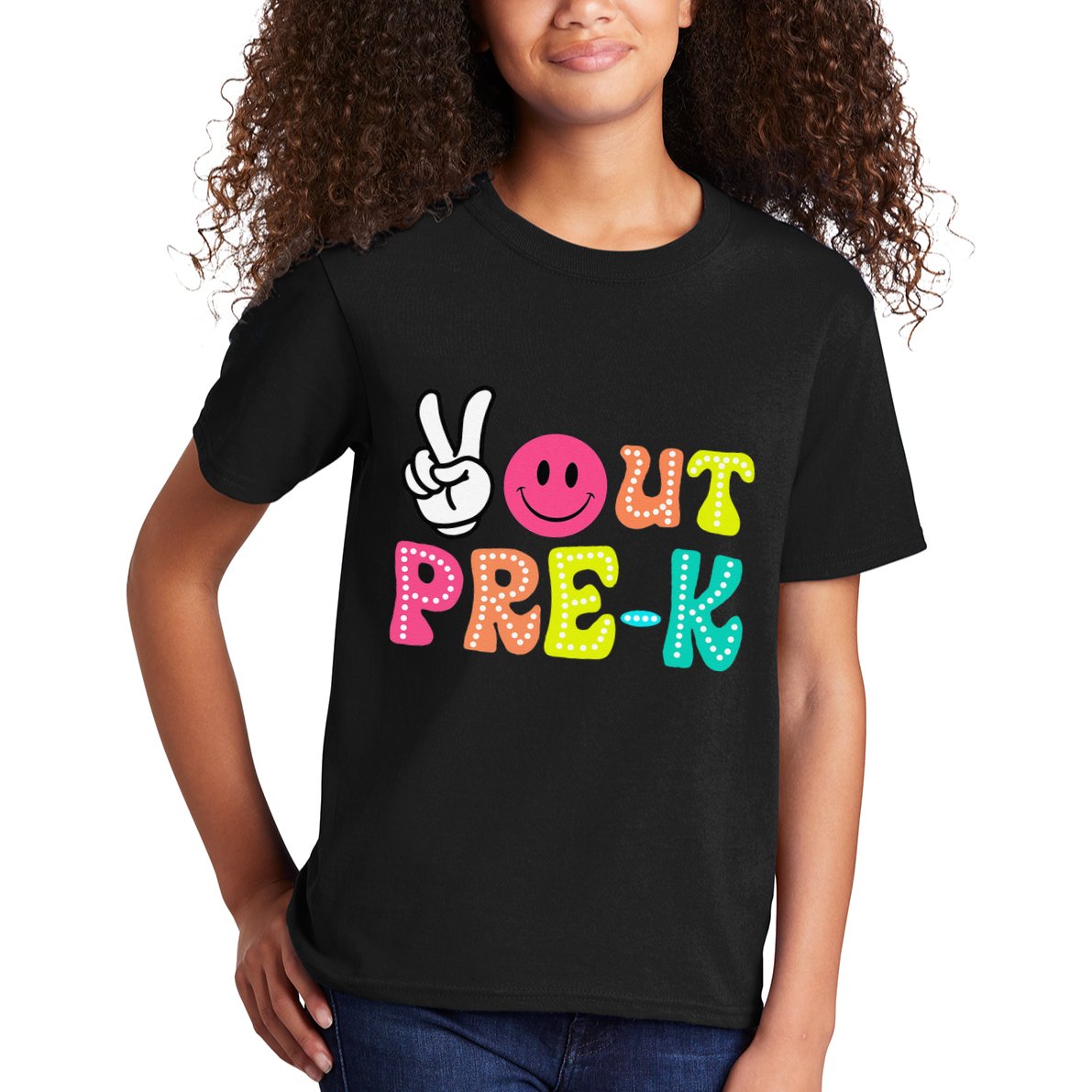 Peace Out Prek Graduation Class Of 2024 Last Day Of School Kids T-Shirt