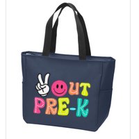 Peace Out Prek Graduation Class Of 2024 Last Day Of School Zip Tote Bag