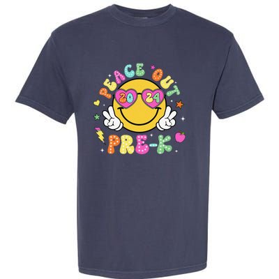 Peace Out Prek Cute Groovy Last Day Of Prek Garment-Dyed Heavyweight T-Shirt