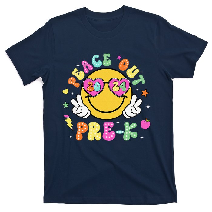 Peace Out Prek Cute Groovy Last Day Of Prek T-Shirt