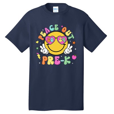 Peace Out Prek Cute Groovy Last Day Of Prek Tall T-Shirt