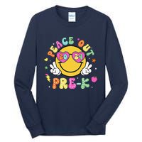 Peace Out Prek Cute Groovy Last Day Of Prek Tall Long Sleeve T-Shirt