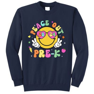 Peace Out Prek Cute Groovy Last Day Of Prek Tall Sweatshirt