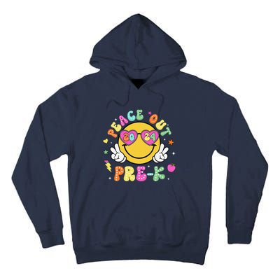 Peace Out Prek Cute Groovy Last Day Of Prek Tall Hoodie