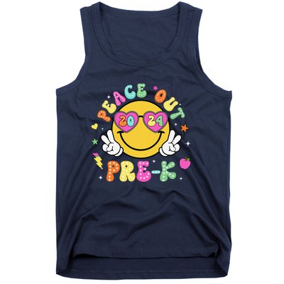 Peace Out Prek Cute Groovy Last Day Of Prek Tank Top