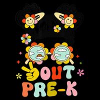 Peace Out Prek Graduation Messy Bun City Backpack