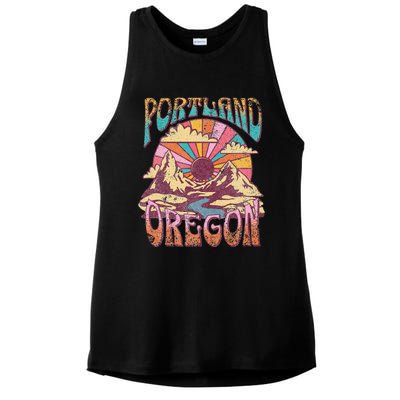 Portland Oregon Ladies PosiCharge Tri-Blend Wicking Tank