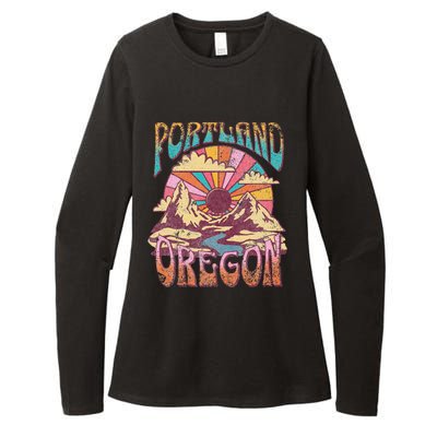 Portland Oregon Womens CVC Long Sleeve Shirt