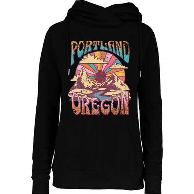 Portland Oregon Womens Funnel Neck Pullover Hood