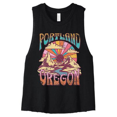 Portland Oregon Women's Racerback Cropped Tank