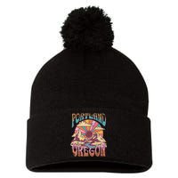 Portland Oregon Pom Pom 12in Knit Beanie