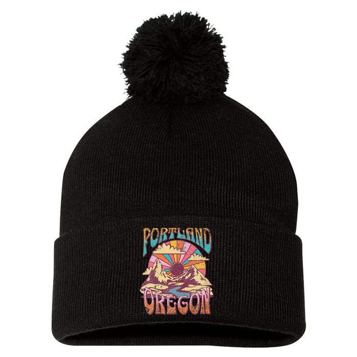 Portland Oregon Pom Pom 12in Knit Beanie