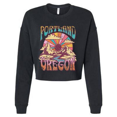 Portland Oregon Cropped Pullover Crew