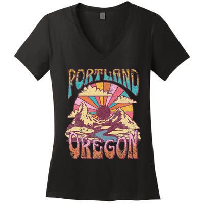 Portland Oregon Women's V-Neck T-Shirt