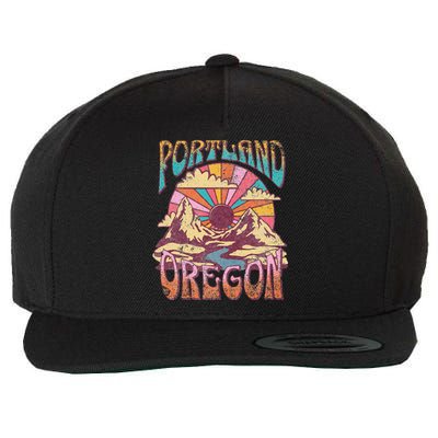 Portland Oregon Wool Snapback Cap