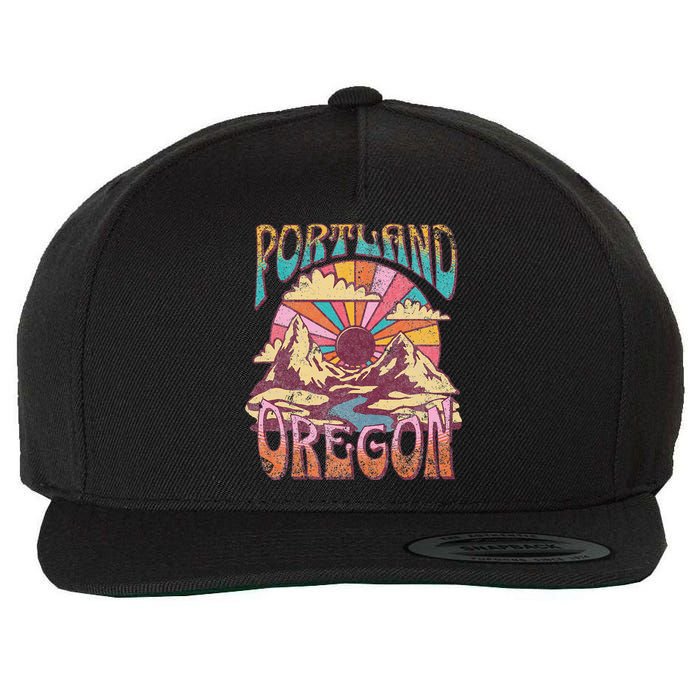 Portland Oregon Wool Snapback Cap