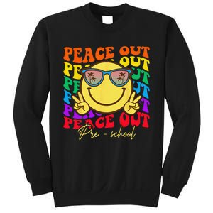 Peace Out Preschool Graduation Smile Retro Face Sweatshirt