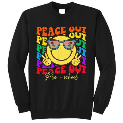 Peace Out Preschool Graduation Smile Retro Face Sweatshirt