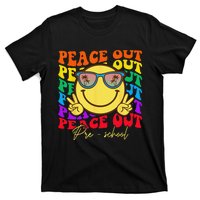 Peace Out Preschool Graduation Smile Retro Face T-Shirt