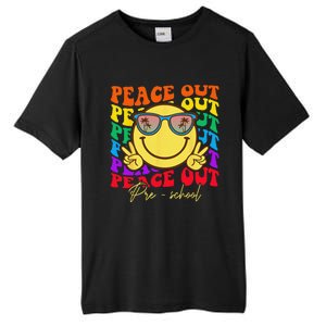 Peace Out Preschool Graduation Smile Retro Face Tall Fusion ChromaSoft Performance T-Shirt