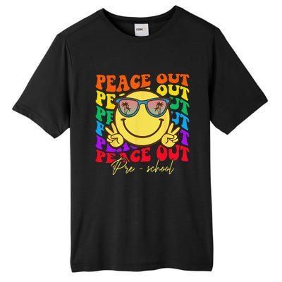 Peace Out Preschool Graduation Smile Retro Face Tall Fusion ChromaSoft Performance T-Shirt