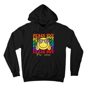 Peace Out Preschool Graduation Smile Retro Face Tall Hoodie