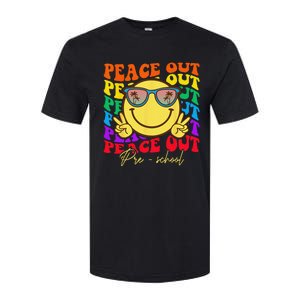 Peace Out Preschool Graduation Smile Retro Face Softstyle CVC T-Shirt