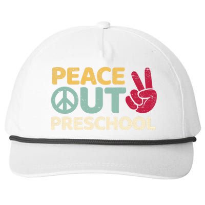 Peace Out Preschool Pre K Graduation Last Day Of School Snapback Five-Panel Rope Hat