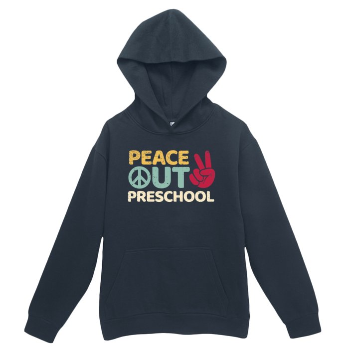 Peace Out Preschool Pre K Graduation Last Day Of School Urban Pullover Hoodie