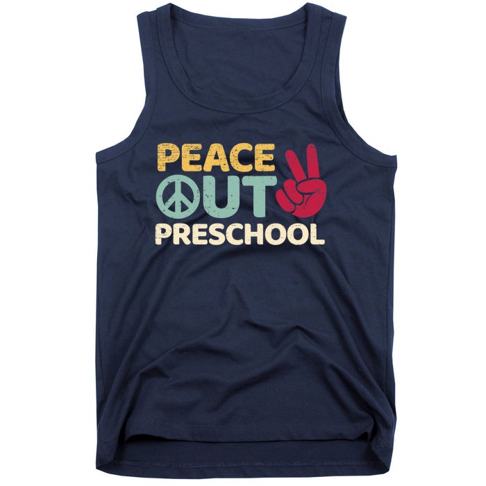 Peace Out Preschool Pre K Graduation Last Day Of School Tank Top